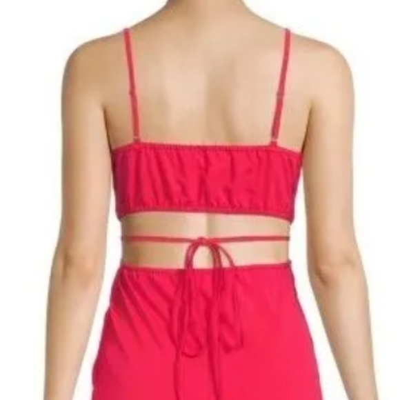 Walter Baker Rivka Dress Womens Extra Large XL Red Cut Out Midi Party Night Out - Picture 5 of 8